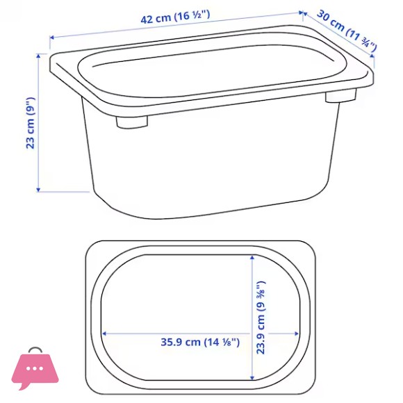 IKEA TROFAST Storage Box, Light Blue