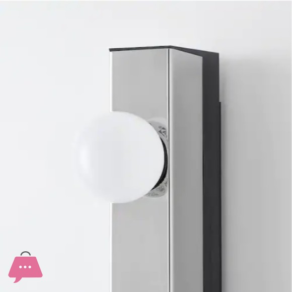 IKEA Wall Lamp Wired-In Installation Chrome Plated