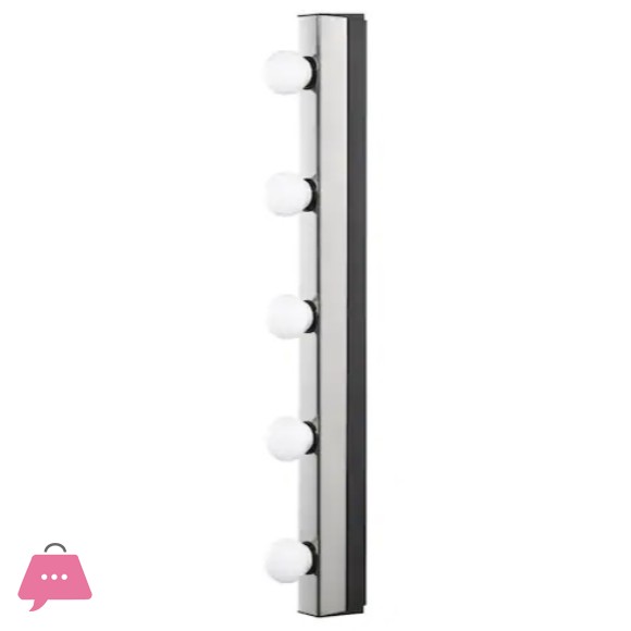 IKEA Wall Lamp Wired-In Installation Chrome Plated