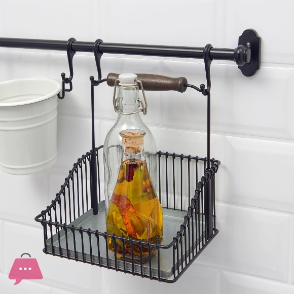 IKEA wire basket black