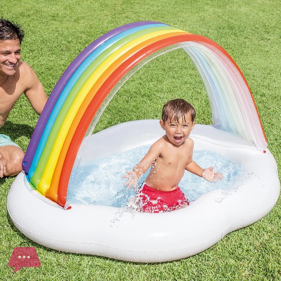 Intex Baby Canopy Rainbow Pool 142 x 119 x 84 cm - 57141
