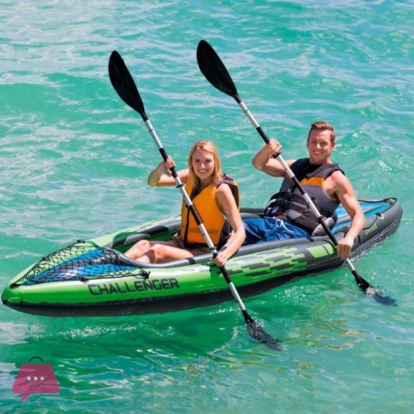 Intex Boat Inflatable Canoe Two Person Challenger K2 Kayak - 68306
