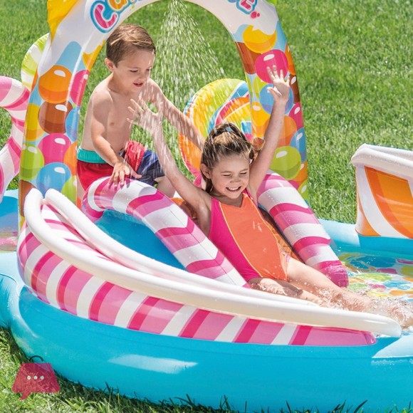 Intex Candy Zone Inflatable Play Center 116 X 75 X 51 Inch for Ages 2+ - 57149
