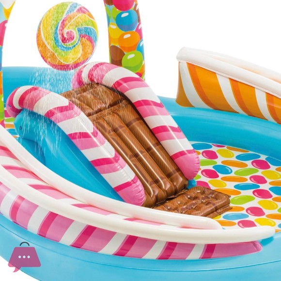 Intex Candy Zone Inflatable Play Center 116 X 75 X 51 Inch for Ages 2+ - 57149