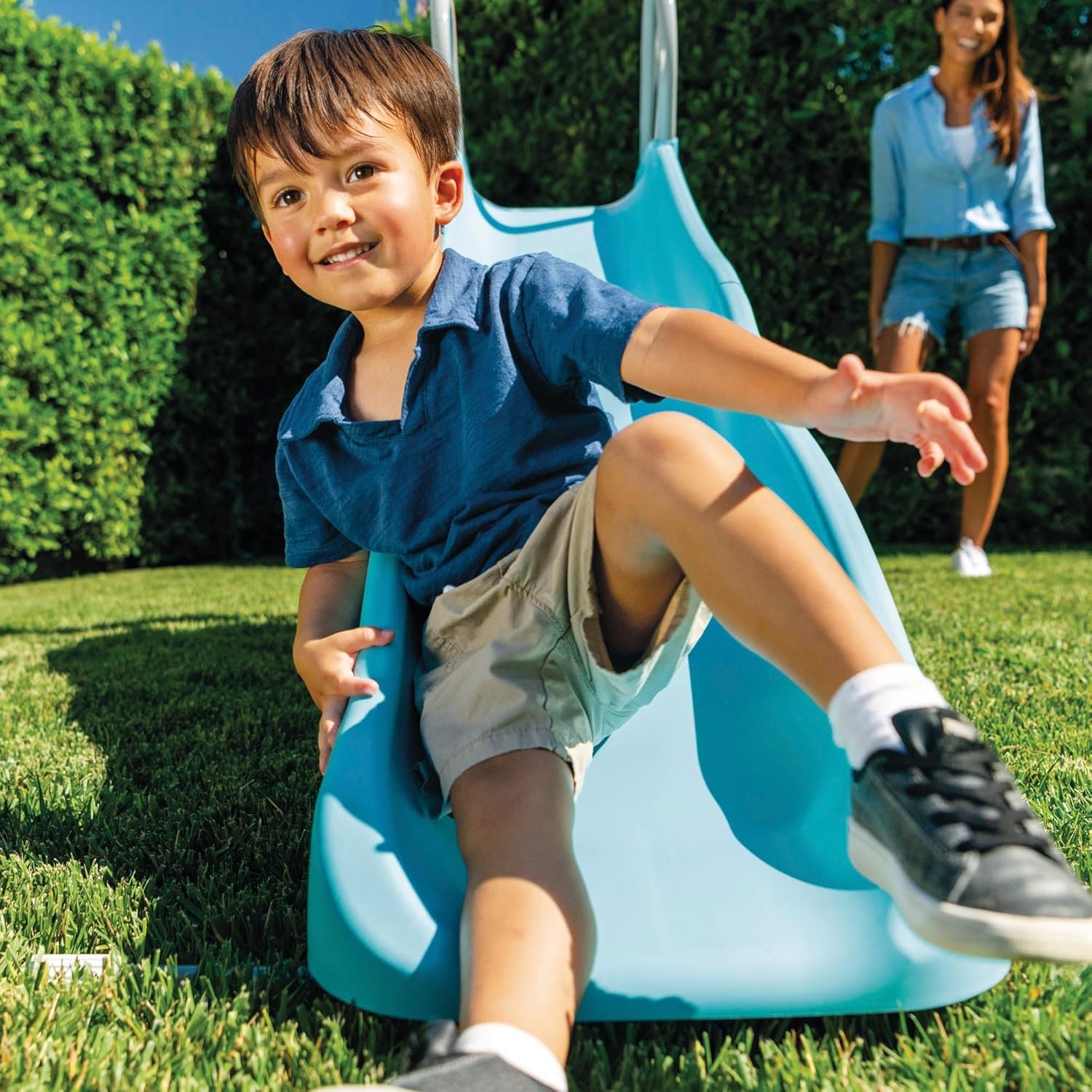 intex-children's-garden-slide--steel-and-plastic--light-blue--6.4-x-2.7-x-3.9-feet---44106