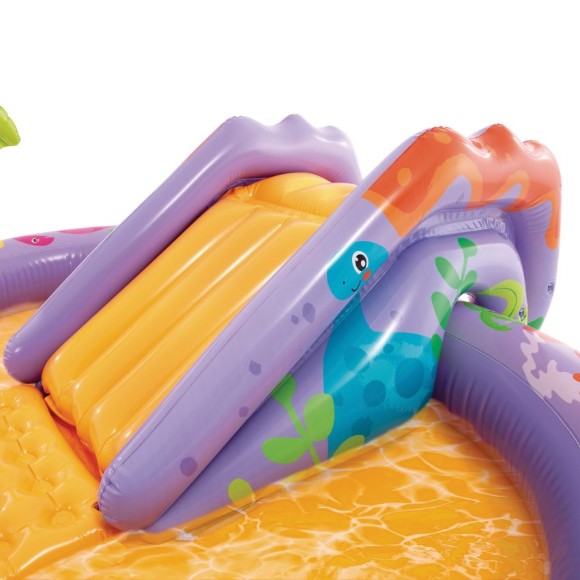 INTEX Dino Park Inflatable Water Play Center with Slide and Sprayer - 56139