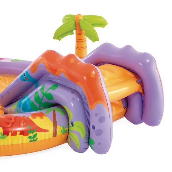 INTEX Dino Park Inflatable Water Play Center with Slide and Sprayer - 56139