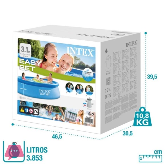 INTEX EASY SET INFLATABLE POOL -10Feet X 30 Inch - 28122