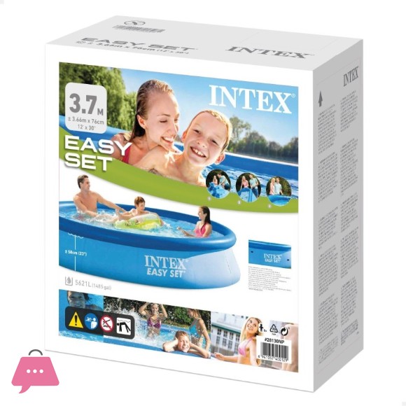 INTEX EASY SET INFLATABLE POOL NO PUMP -12Ft X 30 Inch - 28130