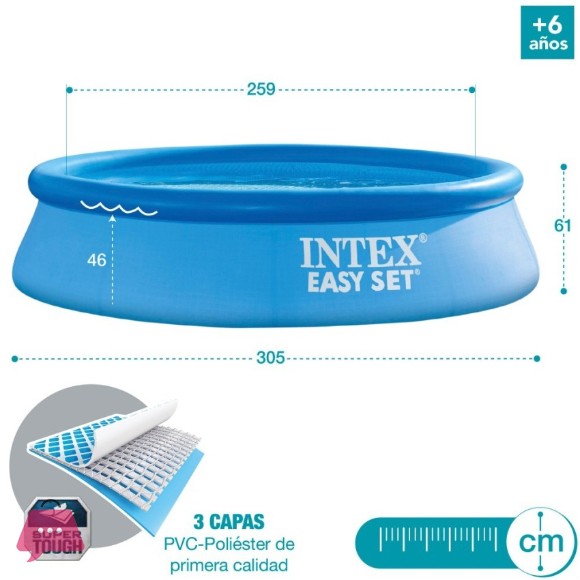 Intex Easy Set Pool with Filter Pump 10 x 2 Feet - 28118