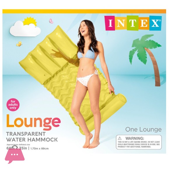 INTEX Hammock Mattress Ultimate Summer Relaxation Float with Leg Support 68 x 35 Inch - 58725