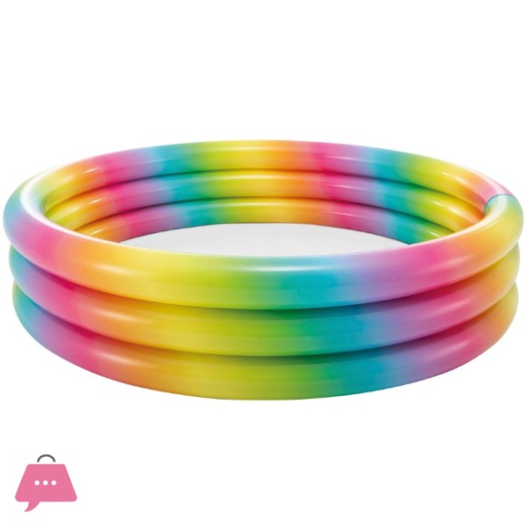 Intex Inflatable 3-Ring Pool with Colored Dots 168x38 cm - 58449