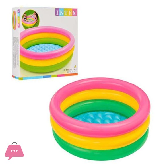 Intex Inflatable Baby Swimming Pool - 2.8 Feet x 10 Inch - Age 1+ - 58924