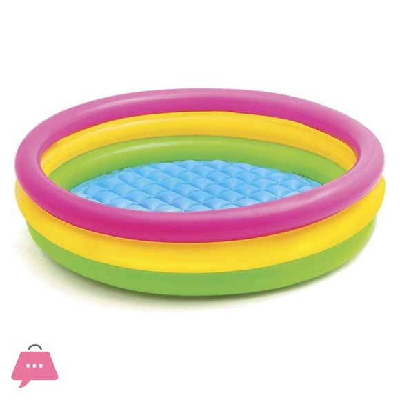 Intex Inflatable Baby Swimming Pool - 3.75 Feet x 10 Inch - Age 1+ - 57412