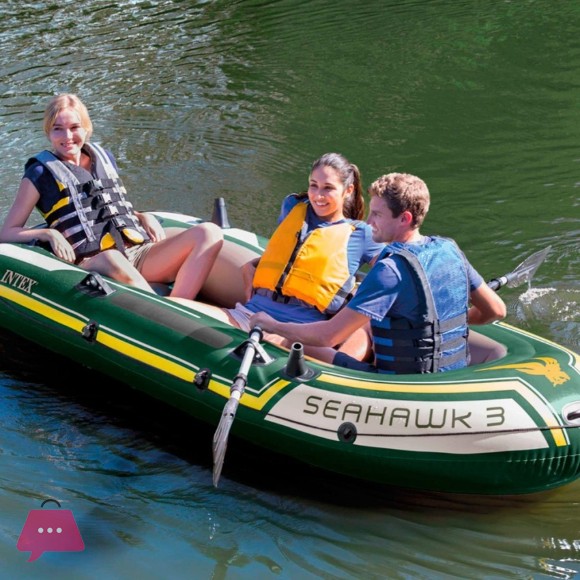 Intex Inflatable Boat Seahawk 3 Aluminum Oars - 295x137x43 CM - 68380