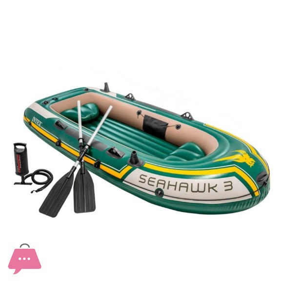 Intex Inflatable Boat Seahawk 3 Aluminum Oars - 295x137x43 CM - 68380