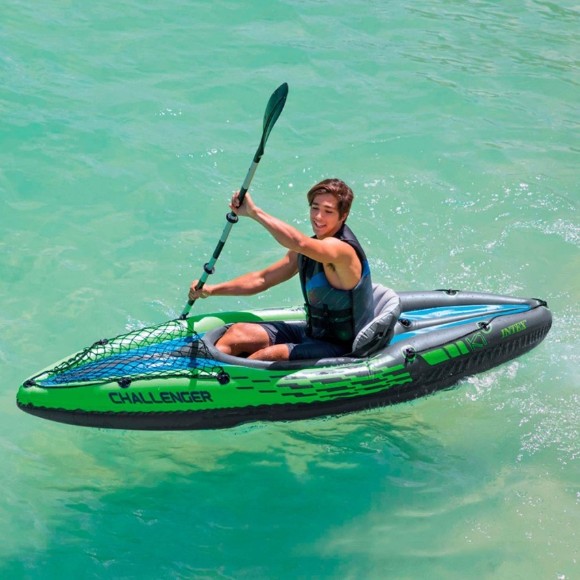 Intex Inflatable Challenger K1 Boat With Paddle 274X76X33 CM - 68305