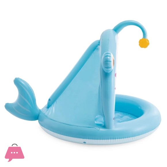 Intex inflatable childrens Fish Pool with Sun Canopy 127x102x86 cm - 58419