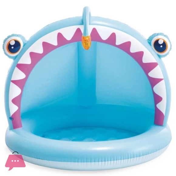 Intex inflatable childrens Fish Pool with Sun Canopy 127x102x86 cm - 58419