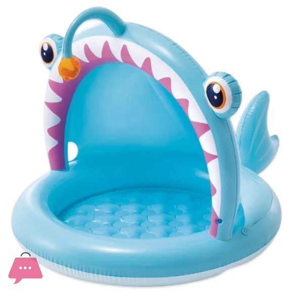 Intex inflatable childrens Fish Pool with Sun Canopy 127x102x86 cm - 58419