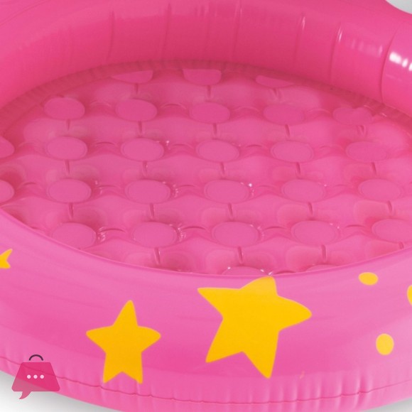 INTEX Inflatable Unicorn Childrens Pool with Padded Floor and Sunshade 102x102 cm - 58438