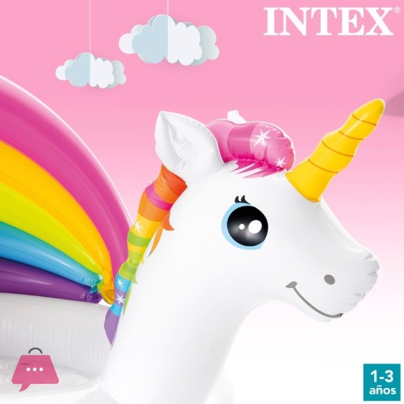 INTEX Inflatable Childrens Pool with Unicorn Parasol - 57113