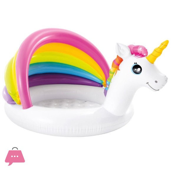 INTEX Inflatable Childrens Pool with Unicorn Parasol - 57113