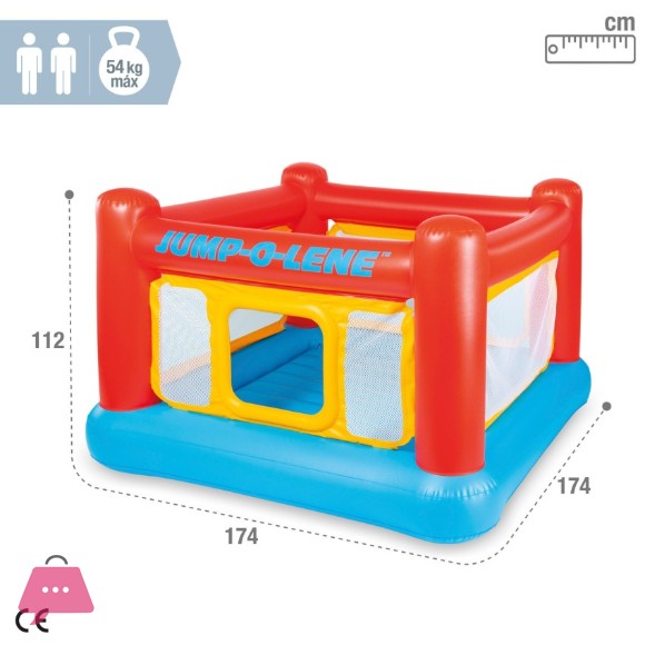 Intex Inflatable Jump-O-Lene Playhouse Bouncer - Age 2-7 - 48260