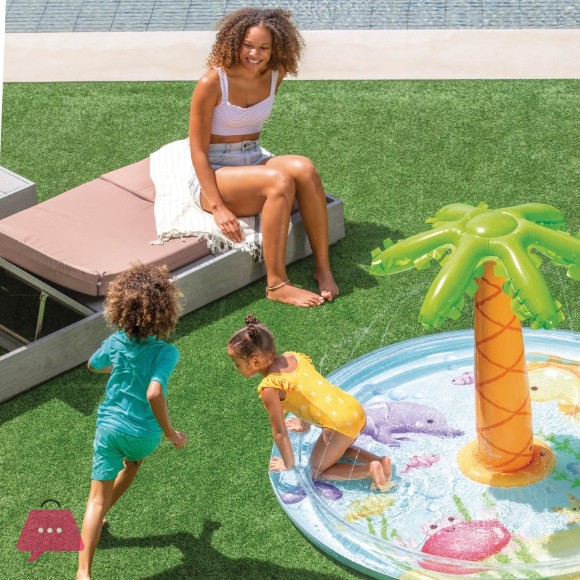 INTEX Inflatable Palm Tree Water Sprayer Pool - 56433