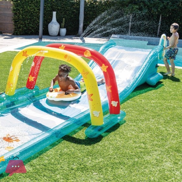 INTEX Inflatable Surfing Fun Slide with Two Inflatable Surf Riders 18.5 Feet - 56167
