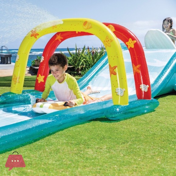 INTEX Inflatable Surfing Fun Slide with Two Inflatable Surf Riders 18.5 Feet - 56167