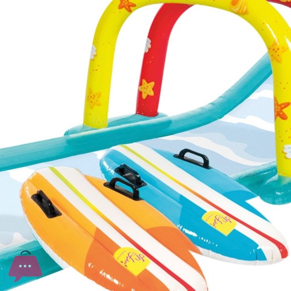 INTEX Inflatable Surfing Fun Slide with Two Inflatable Surf Riders 18.5 Feet - 56167
