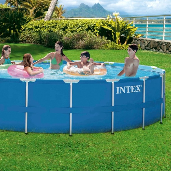 INTEX Metal Frame Pool Complete Set 15Ft x 33 Inch - 28228
