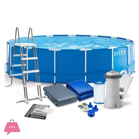INTEX Metal Frame Pool Set Round 15ft x 48Inch - 28242