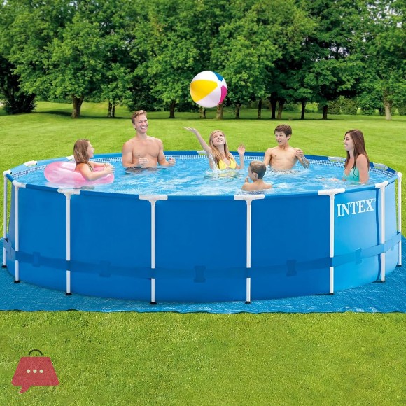 INTEX Metal Frame Pool Set Round 15ft x 48Inch - 28242