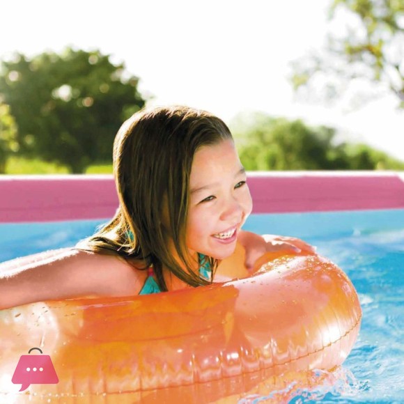 Intex Metal Frame Round Detachable Pool Pink 8Ft x 30In - 28290