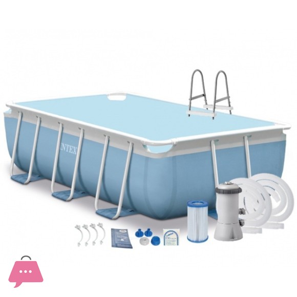 Intex Prima Frame Pool with Filter Ladder 10Feet x 6Feet x 31.5Inch - 28314