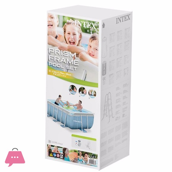 Intex Prima Frame Pool with Filter Ladder 10Feet x 6Feet x 31.5Inch - 28314