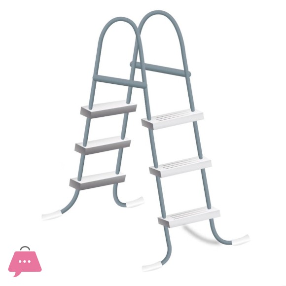 Intex Prism Metal Frame Above Ground Pool with Filter Pump and Ladder 9Ft 9In x 5Ft 9In x 31.5Inch - 26784