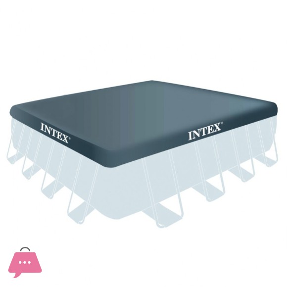 Intex Prisma Metal Frame Pool with Filter Cover & Ladder - 16 x 16 x 4 Feet - 28766