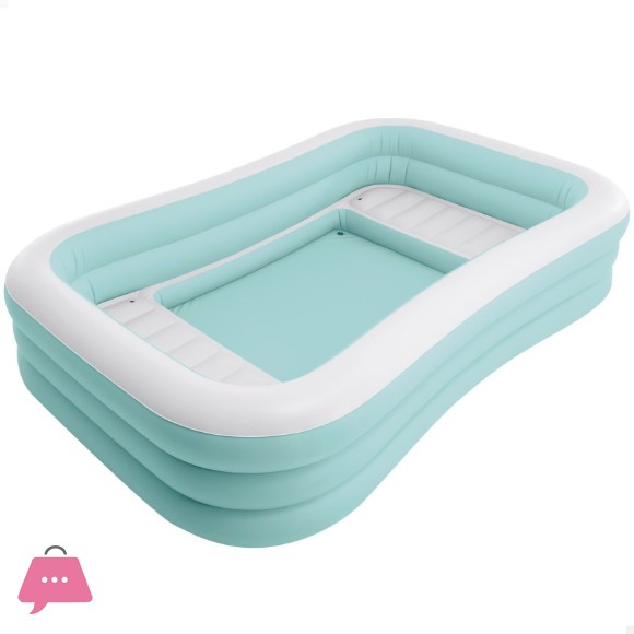 INTEX Rectangular Inflatable Childrens Swimming Pool 8.5 x 5.5 x 1.8 Feet - 58497
