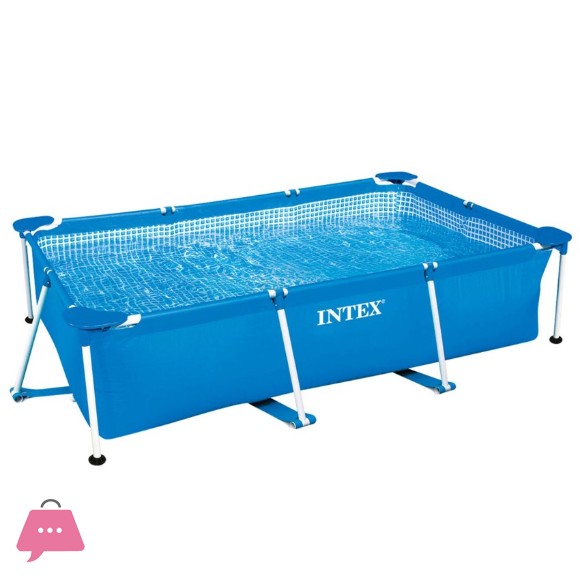 Intex Rectangular Metal Frame Pool 8.5 x 5.2 x 2.1 Feet - 28271
