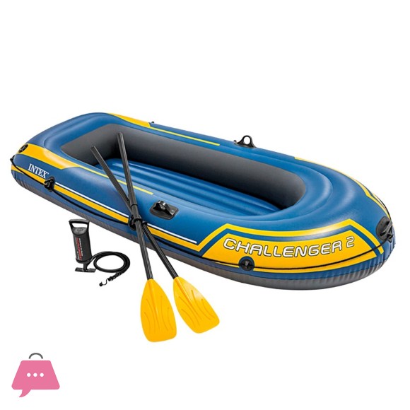 Intex Set Canotto Challenger Giallo Blue -236x114x41 cm - 68367