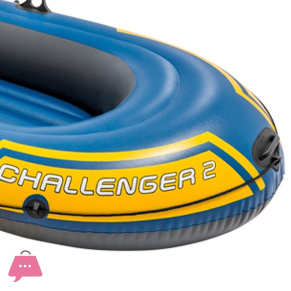 Intex Set Canotto Challenger Giallo Blue -236x114x41 cm - 68367