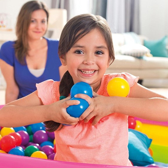 Intex Set of 100 Coloured Plastic Balls Diameter - 6.5CM - 49602