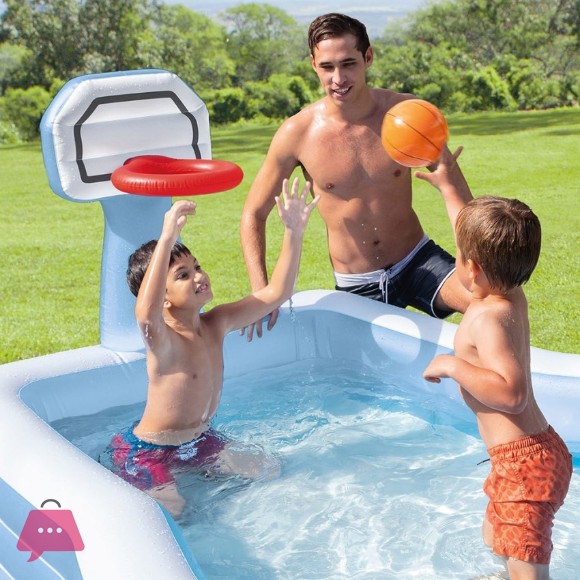 Intex Shootin Hoops Swim Center Family Pool Multicolor - 57183
