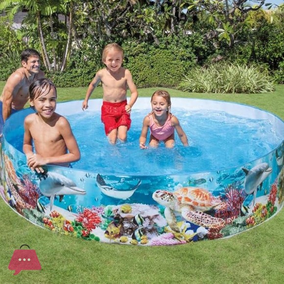 Intex Snap-set Coral Reef Pool - 8 Feet x 18 Inch - Age 3+ - 58472
