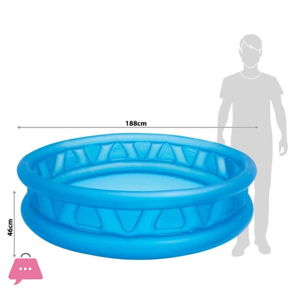 Intex Soft Side Pool - 6.1 Feet x 18 inch - Age 3+ - 58431