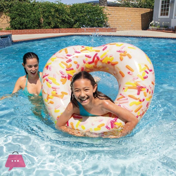 Intex Sprinkle Donut Heart Tube Ideal for Pool & Beach - 56253