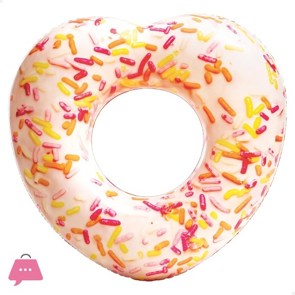 Intex Sprinkle Donut Heart Tube Ideal for Pool & Beach - 56253